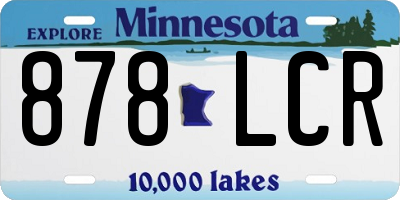 MN license plate 878LCR