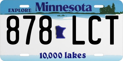 MN license plate 878LCT