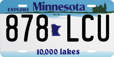 MN license plate 878LCU