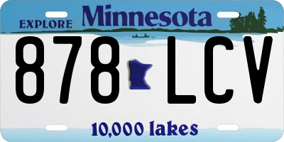 MN license plate 878LCV