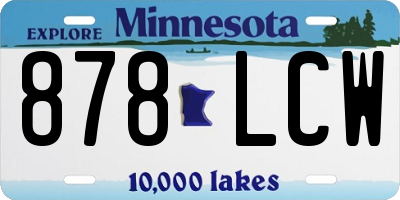 MN license plate 878LCW