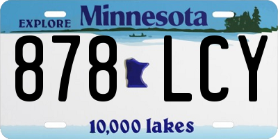 MN license plate 878LCY