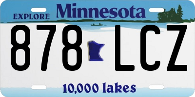 MN license plate 878LCZ
