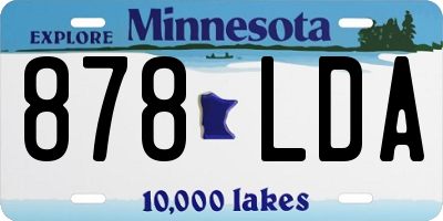 MN license plate 878LDA