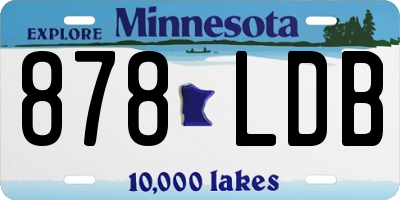 MN license plate 878LDB
