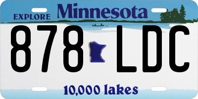 MN license plate 878LDC