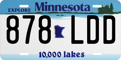 MN license plate 878LDD