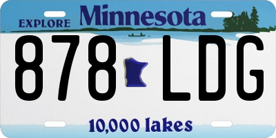MN license plate 878LDG