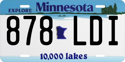 MN license plate 878LDI