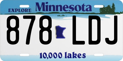 MN license plate 878LDJ