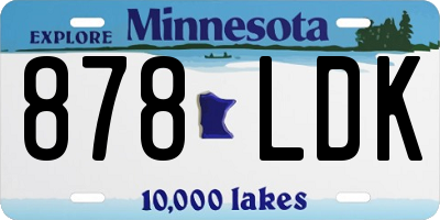 MN license plate 878LDK