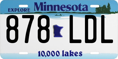 MN license plate 878LDL