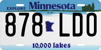 MN license plate 878LDO