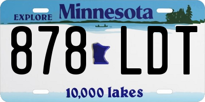 MN license plate 878LDT