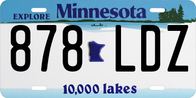 MN license plate 878LDZ