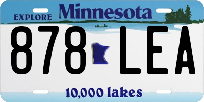 MN license plate 878LEA