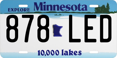 MN license plate 878LED