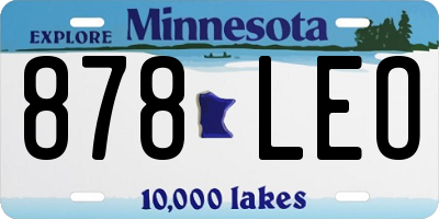 MN license plate 878LEO