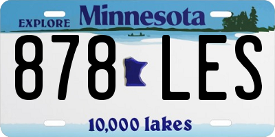 MN license plate 878LES