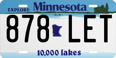 MN license plate 878LET
