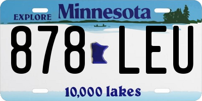 MN license plate 878LEU