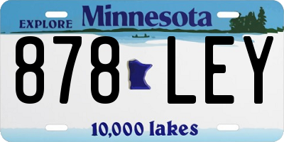 MN license plate 878LEY