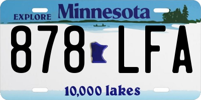 MN license plate 878LFA