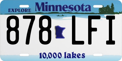 MN license plate 878LFI