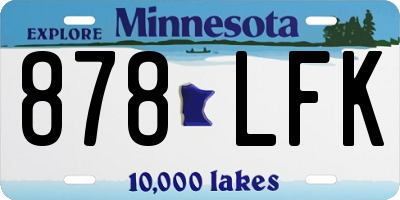 MN license plate 878LFK
