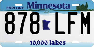 MN license plate 878LFM