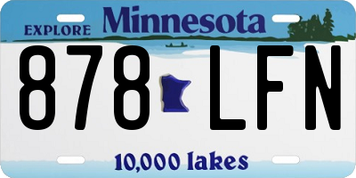 MN license plate 878LFN