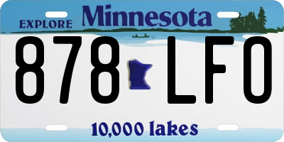 MN license plate 878LFO