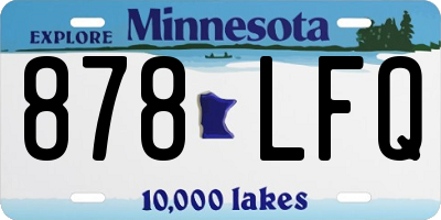 MN license plate 878LFQ