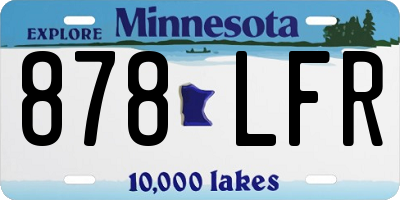 MN license plate 878LFR