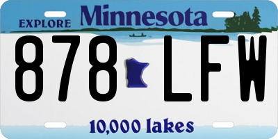 MN license plate 878LFW