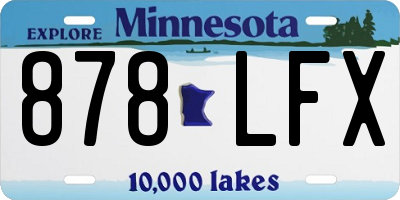 MN license plate 878LFX