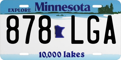 MN license plate 878LGA