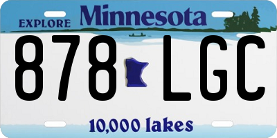 MN license plate 878LGC