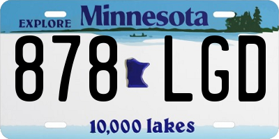 MN license plate 878LGD