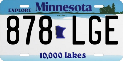 MN license plate 878LGE