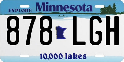 MN license plate 878LGH