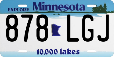 MN license plate 878LGJ