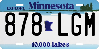 MN license plate 878LGM