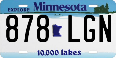 MN license plate 878LGN