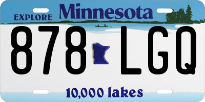 MN license plate 878LGQ