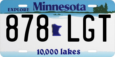 MN license plate 878LGT
