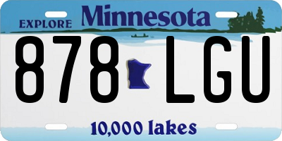 MN license plate 878LGU