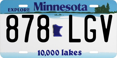 MN license plate 878LGV