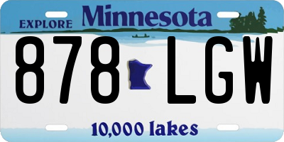 MN license plate 878LGW