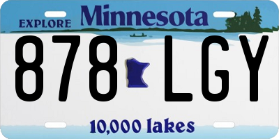 MN license plate 878LGY
